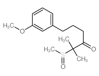 6-(3-methoxyphenyl)-2-methyl-2-methylsulfinyl-hexan-3-one结构式