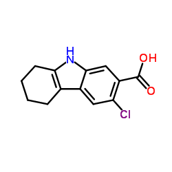 3-CHLORO-6,7,8,9-TETRAHYDRO-5H-CARBAZOLE-2-CARBOXYLIC ACID结构式