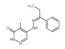 3(2H)-Pyridazinone,4-chloro-5-[2-(1-phenylpropylidene)hydrazinyl]- Structure