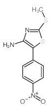 2-methylsulfanyl-5-(4-nitrophenyl)-1,3-thiazol-4-amine structure