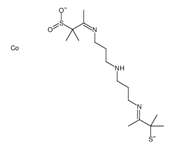 cobalt,2-methyl-3-[3-[3-[(3-methyl-3-sulfidobutan-2-ylidene)amino]propylamino]propylimino]butane-2-sulfinate Structure