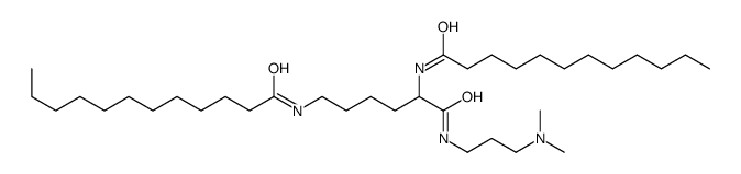 N-[6-[3-(dimethylamino)propylamino]-5-(dodecanoylamino)-6-oxohexyl]dodecanamide结构式