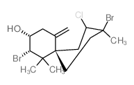 Spiro[5.5]undecan-3-ol,2,9-dibromo-8-chloro- 1,1,9-trimethyl-5-methylene-,(2S,3R,6S,8S,- 9S)- Structure