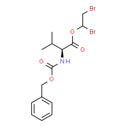 N-(Benzyloxycarbonyl)-L-valine 1,2-dibromoethyl ester Structure