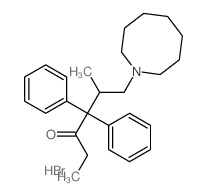 3-Hexanone,6-(hexahydro-1(2H)-azocinyl)-5-methyl-4,4-diphenyl-, hydrobromide (1:1) Structure