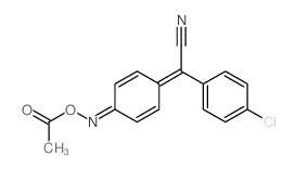 Benzeneacetonitrile, a-[4-[(acetyloxy)imino]-2,5-cyclohexadien-1-ylidene]-4-chloro-结构式