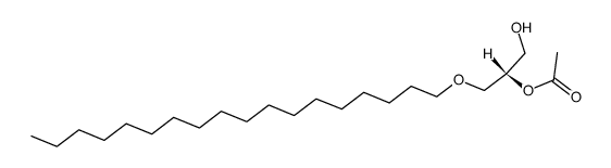 1-O-octadecyl-2-O-acetyl-Sn glycerol结构式