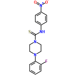 (4-(2-FLUOROPHENYL)PIPERAZINYL)((4-NITROPHENYL)AMINO)METHANE-1-THIONE结构式