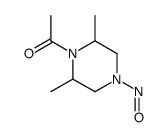 Piperazine,1-acetyl-2,6-dimethyl-4-nitroso-(9CI) Structure