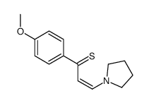 1-(4-methoxyphenyl)-3-pyrrolidin-1-ylprop-2-ene-1-thione结构式