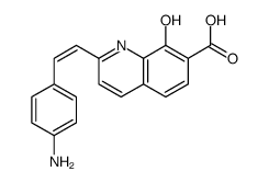 2-[2-(4-aminophenyl)ethenyl]-8-hydroxyquinoline-7-carboxylic acid结构式