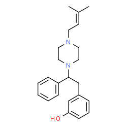 1-(3-methyl-2-butenyl)-4-(2-(3-hydroxyphenyl)-1-phenylethyl)piperazine结构式