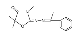 3,5,5-trimethyl-oxazolidine-2,4-dione 2-[(1-phenyl-ethylidene)-hydrazone]结构式