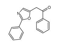 1-phenyl-2-(2-phenyl-1,3-oxazol-5-yl)ethanone结构式