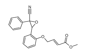 (2E)-4-[2-(3-Cyan-trans-3-phenyl-2-oxiranyl)phenoxy]-2-butensaeure-methylester Structure