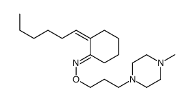 (E,2E)-2-hexylidene-N-[3-(4-methylpiperazin-1-yl)propoxy]cyclohexan-1-imine结构式