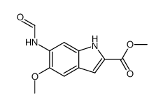 methyl 6-formamido-5-methoxy-1H-indole-2-carboxylate Structure