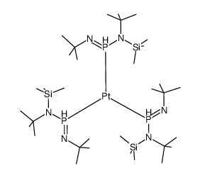 Tris((tert-butylimino){tert-butyl(trimethylsilyl)amino}phosphane)platinum(0)结构式