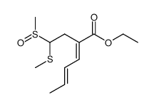 ethyl 2-(2-(methylsulfinyl)-2-(methylthio)ethyl)hexa-2,4-dienoate Structure