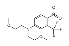 N,N-bis(2-methoxyethyl)-4-nitro-3-(trifluoromethyl)aniline结构式