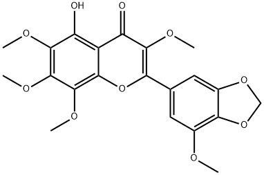 5-Hydroxy-3,6,7,8,3'-
pentamethoxy-4',5'-methylenedioxyflavone图片