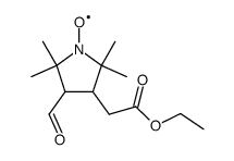 ethyl (1-oxyl-4-formyl-2,2,5,5-tetramethylpyrrolidin-3-yl)-acetate Structure