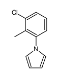 1H-PYRROLE, 1-(3-CHLORO-2-METHYLPHENYL)-结构式
