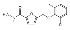 2-Furancarboxylic acid, 5-[(2-chloro-6-methylphenoxy)methyl]-, hydrazide Structure