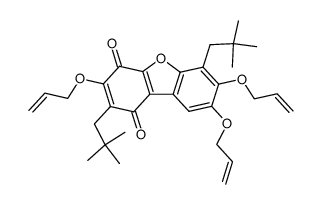 3,7,8-tris-allyloxy-2,6-bis-(2,2-dimethyl-propyl)-dibenzofuran-1,4-dione Structure