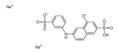 4-hydroxy-6-(3-sulphoanilino)naphthalene-2-sulphonic acid, sodium salt结构式