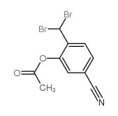Benzonitrile, 3-(acetyloxy)-4-(dibromomethyl)-结构式