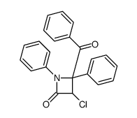 4-benzoyl-3-chloro-1,4-diphenylazetidin-2-one Structure