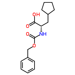 N-[(Benzyloxy)carbonyl]-3-cyclopentyl-L-alanine结构式