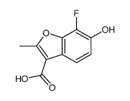 7-Fluoro-6-hydroxy-2-methyl-1-benzofuran-3-carboxylic acid结构式
