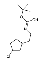 tert-butyl N-[2-(3-chloropyrrolidin-1-yl)ethyl]carbamate Structure