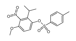 toluene-4-sulfonic acid 2-isopropyl-4-methoxy-3-nitrophenyl ester结构式