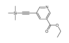 ethyl 5-(2-trimethylsilylethynyl)pyridine-3-carboxylate结构式