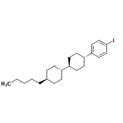 [trans(trans)]-1-Iodo-4-(4'-pentyl[1,1'-bicyclohexyl]-4-yl)benzene Structure