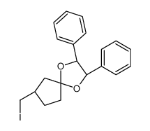 (2S,3S,8S)-8-(iodomethyl)-2,3-diphenyl-1,4-dioxaspiro[4.4]nonane Structure