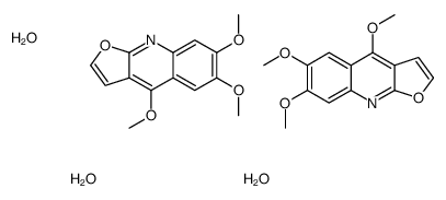 4,6,7-trimethoxyfuro[2,3-b]quinoline,trihydrate结构式