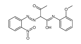 N-(2-methoxyphenyl)-2-[(2-nitrophenyl)diazenyl]-3-oxobutanamide Structure