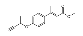 ethyl (E)-3-(4-but-3-yn-2-yloxyphenyl)but-2-enoate结构式