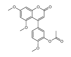 4-(3'-acetoxy-4'-methoxyphenyl)-5,7-dimethoxycoumarin Structure