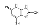 2-amino-6-sulfanylidene-7,9-dihydro-3H-purin-8-one Structure