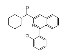 [1-(2-chlorophenyl)isoquinolin-3-yl]-piperidin-1-ylmethanone结构式