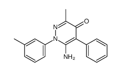 6-amino-3-methyl-1-(3-methylphenyl)-5-phenylpyridazin-4-one结构式