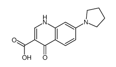 4-oxo-7-pyrrolidin-1-yl-1H-quinoline-3-carboxylic acid结构式