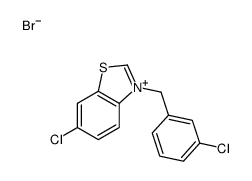 6-chloro-3-[(3-chlorophenyl)methyl]-1,3-benzothiazol-3-ium,bromide Structure