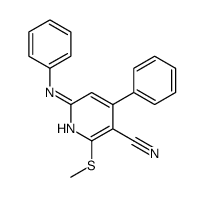 6-anilino-2-methylsulfanyl-4-phenylpyridine-3-carbonitrile结构式