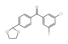 3-CHLORO-4'-(1,3-DIOXOLAN-2-YL)-5-FLUOROBENZOPHENONE picture